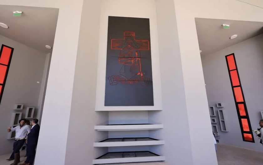 Detalles de las obras en el renovado Santuario del Gauchito Gil en Mercedes